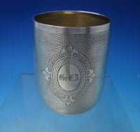 TH Skinner Sterling Silver Mint Julep Cup Engine Turned Etruscan Border (#5328)