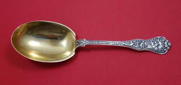 Olympian by Tiffany and Co Sterling Silver Berry Spoon Gold Washed Plain 9"