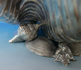 Egidio Broggi Milano Italian Sterling Silver Clam Shell GW Interior Lrg (#5137)