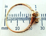 10K Rose Gold Ring with A Round Genuine Natural Opal and Two Diamonds (#J415)