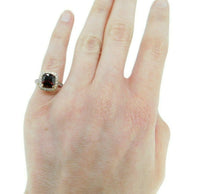 14k Rose Gold 2.46 Carat Genuine Natural Garnet and Diamond Ring (#J4794)