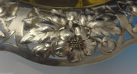 Gorham Sterling Silver Centerpiece Bowl with Wide Floral Pierced Border (#0405)