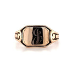 10k Yellow Gold Signet Ring with Initial "J" Jewelry (#J5685)