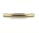 14k White Gold Band with Chevron Engraved Sides Dated 1923 Size 6.75 (#J5899)