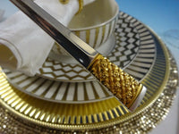 Golden Columbine by Lunt Sterling Silver Flatware Set For 8 Service 32 Pieces