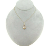14k Rose Gold 3.5ct Genuine Natural Morganite Diamond Pendant (#J4669)