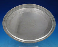 Thomas Richards English Georgian Sterling Silver Salver Tray BC w/Crest (#6812)