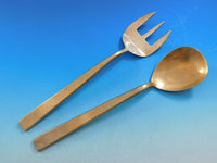 Dirigold-Dirilyte Flatware Set Service for 12 Modern Design Gold 142 pieces