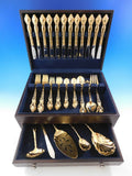 Golden Countess by International Goldware Flatware Set for 12 Service 55 Pc Gold