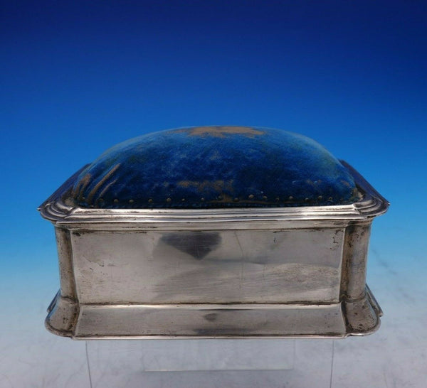 CS Harris and Sons English Sterling Silver Jewelry Box w/Pin Cushion Top (#3870)