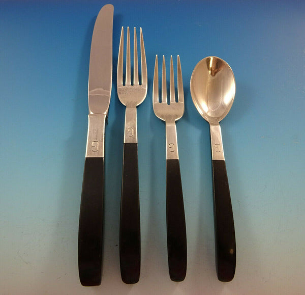 Contrast by Lunt Sterling Silver Flatware Set 8 Service 32 PC "G" Monogram