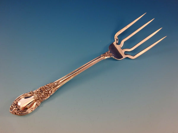American Victorian by Lunt Sterling Silver BBQ Serving Fork 7 1/2" Custom Made