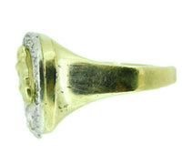 10k Yellow Gold Horse and Horseshoe .35ct Genuine Natural Diamond Ring (#J4525)