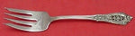 Rose Point By Wallace Sterling Silver Beef Fork 7 1/4" Flatware Serving