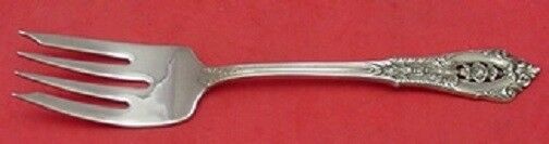 Rose Point By Wallace Sterling Silver Beef Fork 7 1/4" Flatware Serving