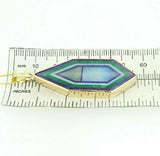 Kaufmann 14k Gold Genuine Natural Opal Intarsia Inlay Pendant (#J5084)