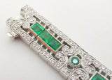 18K Gold 4.90ct Genuine Natural Emerald and 1.20ct Diamond Bracelet (#C3384)