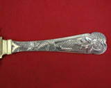 Bright-Cut Sterling Silver Ice Cream Slice Gold Washed 12 1/2" Serving Aesthetic