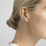 Aurora by Georg Jensen Denmark 18K White Gold Earrings Brilliant Diamonds - New
