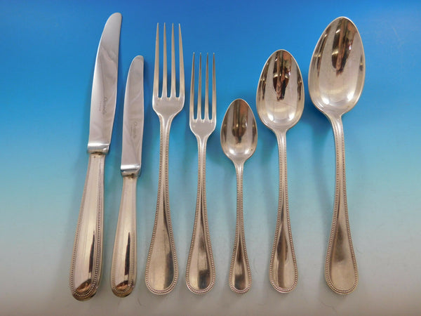 Perles by Christofle France Silverplate Flatware Set for 6 Dinner Service 43 pcs