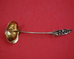 Wood and Hughes Sterling Silver Sauce Ladle GW with 3-D Leaf and Flowers 7"