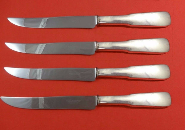 Eighteen Ten by International Sterling Silver Steak Knife Set Texas Sized Custom