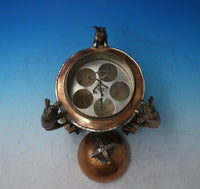 Rabbit by Joseph Heinrichs Copper Brass Silver Egg Coddler 11 3/8" x 9" (#5957)