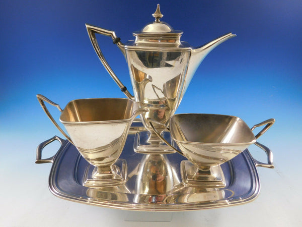 Mary Chilton by Towle Sterling Silver Tea Set (Demitasse) 3pc with Tray #0481