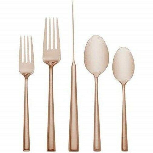 Malmo Rose Gold by Kate Spade Stainless Flatware Set Service for 8 New 40 pcs