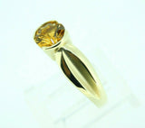 14k Yellow Gold Ring with Concave Cut Genuine Natural Citrine (#J1932)