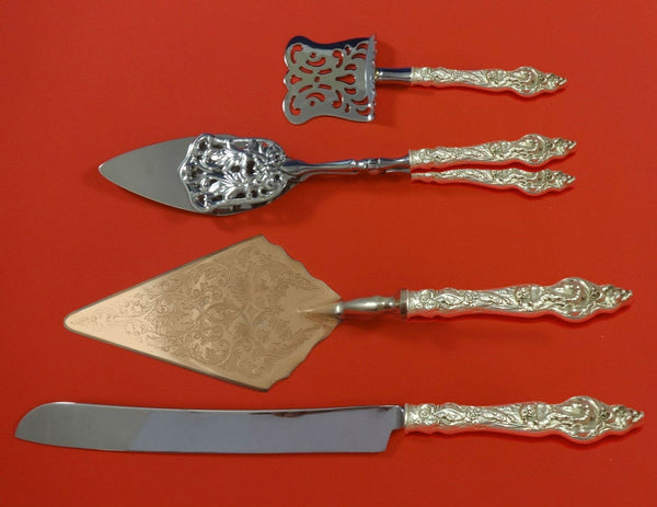 Les Six Fleurs by Reed & Barton Sterling Silver Dessert Set 4pc Custom Made