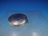 Elgin Mfg Silverplate Compact for Chatelaine Round #270959 Engraved Leaf (#6582)