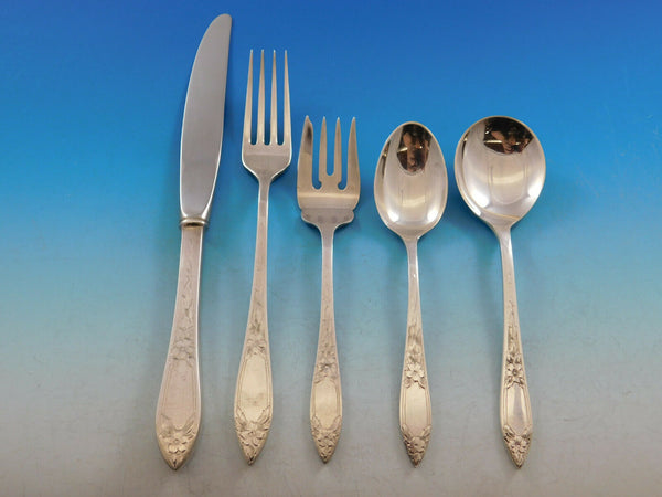 Lady Claire by Stieff Sterling Silver Flatware Set for 12 Service 66 pieces