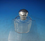 English Estate Sterling Silver and Glass Dresser Jar 4" x 1 3/4" (#6078)