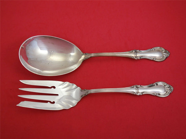 Joan of Arc by International Sterling Silver Salad Serving Set AS Plain 2pc