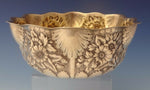 Repousse by Whiting Sterling Silver Fruit Bowl with Floral & Shell Design #0083