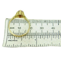 14k Yellow Gold Filigree Genuine Natural Ruby Ring (#J2642)