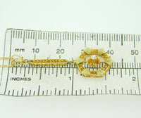 14k Gold Victorian Lavaliere Pendant with Genuine Natural Diamond (#J1916)