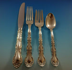 French Scroll by Alvin Sterling Silver Flatware Set For 12 Service 48 Pieces