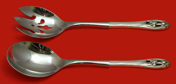 Silver Iris by International Sterling Silver Salad Serving Set 2pc HHWS  Custom