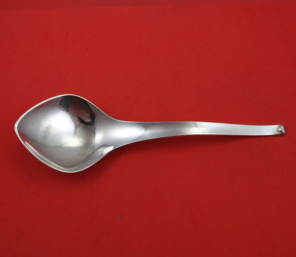 Linje by Hans Hansen Danish Sterling Silver Berry Spoon Wide Bowl 9 1/2" Modern