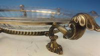Dominick & Haff Sterling Silver Centerpiece Serving Bowl Crystal Etched (#0089)
