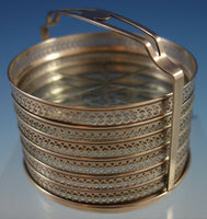 Webster Sterling Silver and Cut Crystal Coaster Set 6pc 2 3/4" x 3" (#2531)