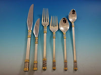 Aegean Weave Gold by Wallace Sterling Silver Flatware Set Service 53 Pieces