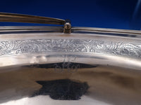 English Georgian Sterling Silver Fruit Bowl Basket Swing Handle Emes 1802 #7440