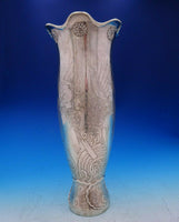 La Fantasy by Whiting Sterling Silver Tall Vase Acid Etched Figural Sea (#4663)