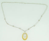 14k White and Yellow Gold 1/2ct Genuine Natural Diamond Necklace (#J4182)