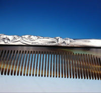 Lily by Whiting Sterling Silver Comb with Replaced Teeth 7" #7071 (#3087)