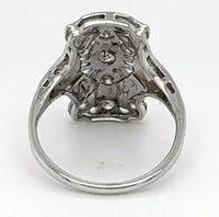 Art Deco 18k White Gold Filigree 1/2ct Genuine Natural Diamond Ring (#J4839)