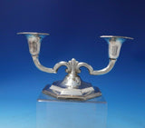 Norwegian .830 Silver Candelabra Pair 2-Light 4 5/8" Tall x 9" (#5150)